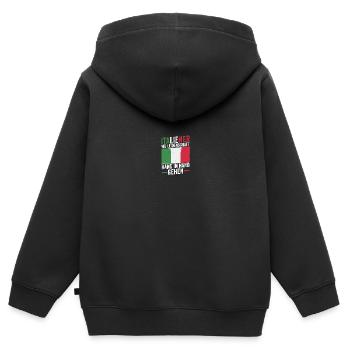 Italiener Italien - Kinder Premium Organic Zip Hoodie - Schwarz - Hinten - AI Model Kid Male (0cm)