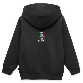 Italiener Italien - Kinder Premium Organic Zip Hoodie - Schwarz - Hinten - AI Model Kid Male (0cm)