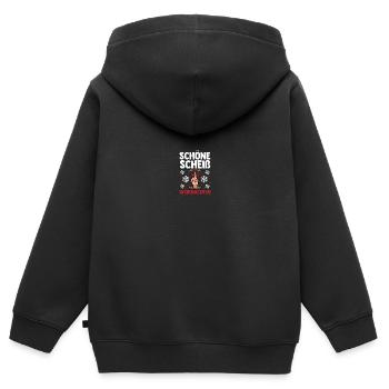 Père Noël Belle merde Noël - Sweat Premium à capuche zippé enfant bio - noir - Dos - AI Model Kid Male (0cm)