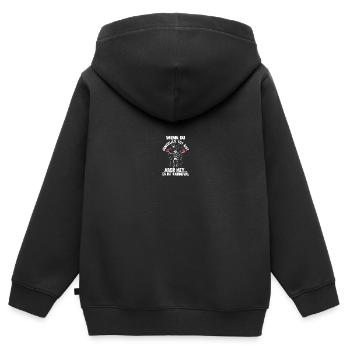 Costume de carnaval Carnaval - Sweat Premium à capuche zippé enfant bio - noir - Dos - AI Model Kid Male (0cm)