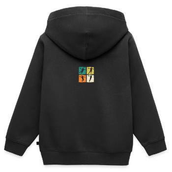 Handball players Handball - Kids Premium Organic Zip-up Hoodie - black - Back - AI Model Kid Male (0cm)
