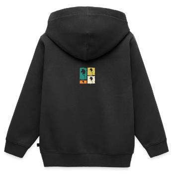 Hobby Horse Hobby Horsing - Kids Premium Organic Zip-up Hoodie - black - Back - AI Model Kid Male (0cm)