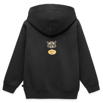 Wildtiere - Kinder Premium Organic Zip Hoodie - Schwarz - Hinten - AI Model Kid Male (0cm)
