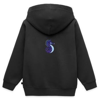 Meerestiere - Kinder Premium Organic Zip Hoodie - Schwarz - Hinten - AI Model Kid Male (0cm)