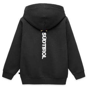 Südtirol - Kinder Premium Organic Zip Hoodie - Schwarz - Hinten - AI Model Kid Male (0cm)