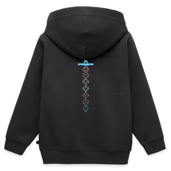 Transgender Schwert - Kinder Premium Organic Zip Hoodie - Schwarz - Hinten - AI Model Kid Male (0cm)