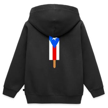 Puerto Rico - Kinder Premium Organic Zip Hoodie - Schwarz - Hinten - AI Model Kid Male (0cm)
