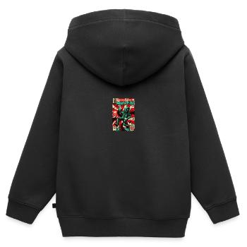 Wassersport - Kinder Premium Organic Zip Hoodie - Schwarz - Hinten - AI Model Kid Male (0cm)