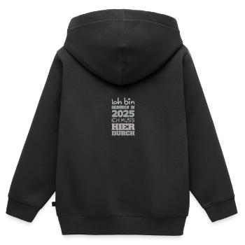 Bac 2025 - Sweat Premium à capuche zippé enfant bio - noir - Dos - AI Model Kid Male (0cm)