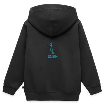 Blasmusik Eliah - Kinder Premium Organic Zip Hoodie - Schwarz - Hinten - AI Model Kid Male (0cm)