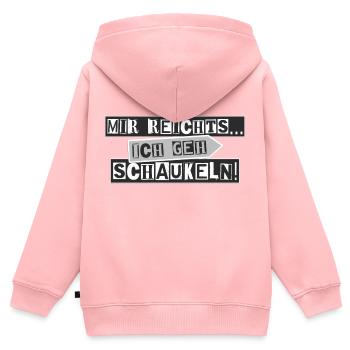 Mir reichts... ich geh schaukeln! - Kinder Premium Organic Zip Hoodie - Rosa - Hinten - AI Model Kid Female (0cm)