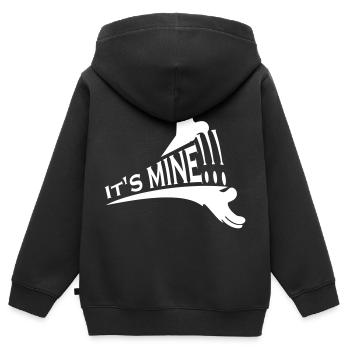 Greedy hands - It's mine (1c) - Kids Premium Organic Zip-up Hoodie - black - Back - AI Model Kid Male (0cm)