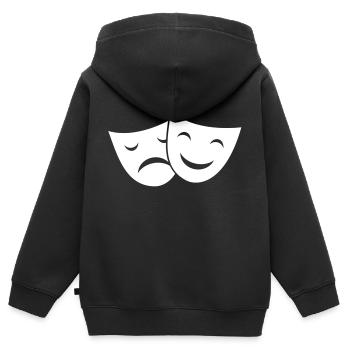 Masken - Kinder Premium Organic Zip Hoodie - Schwarz - Hinten - AI Model Kid Male (0cm)