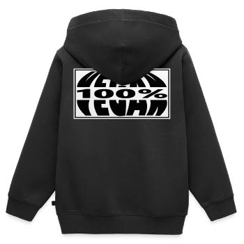 Vegan Veganer Veganerin Küche Kochen Gesund - Kinder Premium Organic Zip Hoodie - Schwarz - Hinten - AI Model Kid Male (0cm)