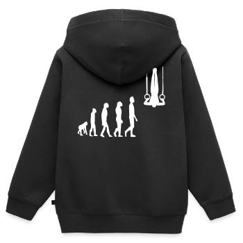 Anneaux de gymnastique Anneaux de gymnastique Evolution - Sweat Premium à capuche zippé enfant bio - noir - Dos - AI Model Kid Male (0cm)