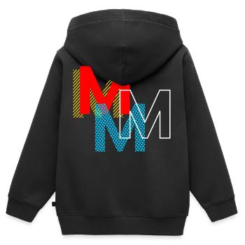 M mmm - Sweat Premium à capuche zippé enfant bio - noir - Dos - AI Model Kid Male (0cm)