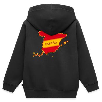 Karte von Spanien - Kinder Premium Organic Zip Hoodie - Schwarz - Hinten - AI Model Kid Male (0cm)