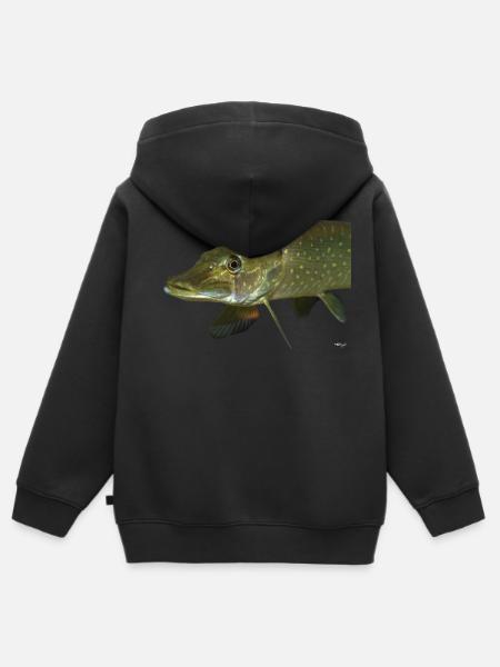 Hecht - Kinder Premium Organic Zip Hoodie - Schwarz