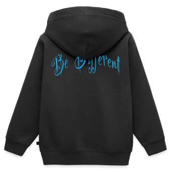 Be different ist different - Kinder Premium Organic Zip Hoodie - Schwarz - Hinten - AI Model Kid Male (0cm)