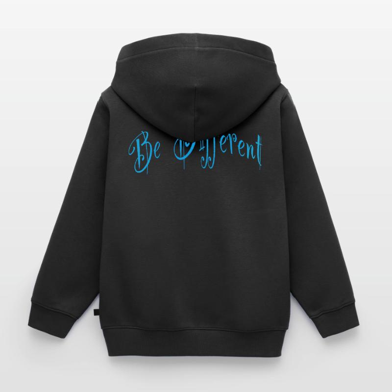 Be different or different Kids Premium Organic Zip-up Hoodie