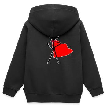 hero - Kids Premium Organic Zip-up Hoodie - black - Back - AI Model Kid Male (0cm)