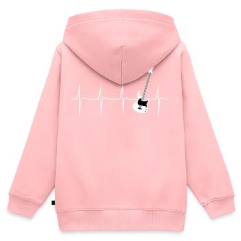 battement e guitare - Sweat Premium à capuche zippé enfant bio - rose - Dos - AI Model Kid Female (0cm)