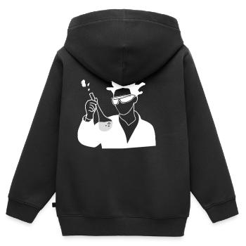 Science - Sweat Premium à capuche zippé enfant bio - noir - Dos - AI Model Kid Male (0cm)