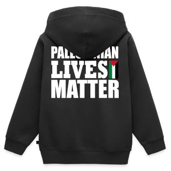 palestinian lives matter - Kinder Premium Organic Zip Hoodie - Schwarz - Hinten - AI Model Kid Male (0cm)