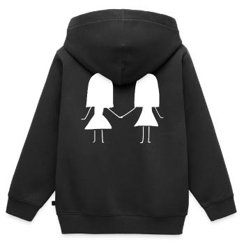 meilleure amie - Sweat Premium à capuche zippé enfant bio - noir - Dos - AI Model Kid Male (0cm)