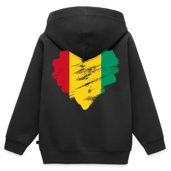 Guinea - Kinder Premium Organic Zip Hoodie - Schwarz - Hinten - AI Model Kid Male (0cm)