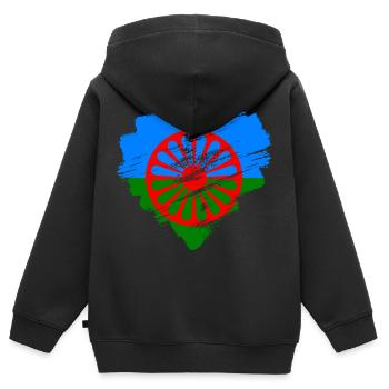 Roma - Kids Premium Organic Zip-up Hoodie - black - Back - AI Model Kid Male (0cm)