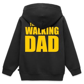 The walking dad - Sweat Premium à capuche zippé enfant bio - noir - Dos - AI Model Kid Male (0cm)