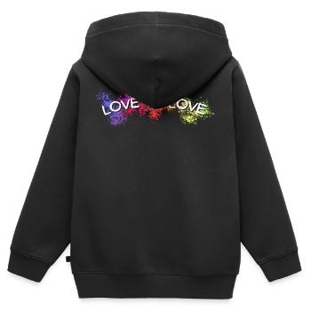 Love is love rainbow pattern für pride month 2022 - Kinder Premium Organic Zip Hoodie - Schwarz - Hinten - AI Model Kid Male (0cm)