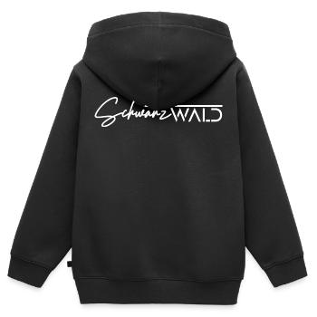 Schwarzwald - Kinder Premium Organic Zip Hoodie - Schwarz - Hinten - AI Model Kid Male (0cm)