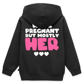 Pregnant Baby Mother Infant T-Shirt Mom - Kids Premium Organic Zip-up Hoodie - black - Back - AI Model Kid Male (0cm)