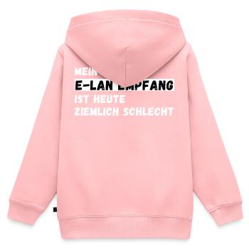 Mein ELAN Empfang ist heute ziemlich schlecht WLAN - Kinder Premium Organic Zip Hoodie - Rosa - Hinten - AI Model Kid Female (0cm)