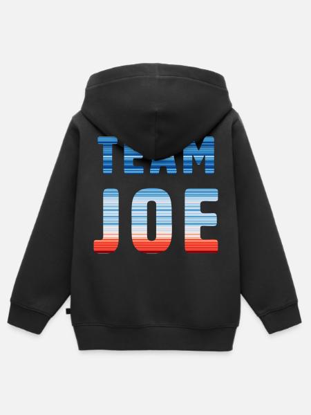 Team Joe | Warming Stripes - Kinder Premium Organic Zip Hoodie - Schwarz