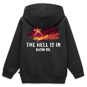 École de mathématiques Leçon Mathématiques Salle de mathématiques Travail mathématique - Sweat Premium à capuche zippé enfant bio - noir - Dos - AI Model Kid Male (0cm)