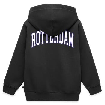 Rotterdam - Sweat Premium à capuche zippé enfant bio - noir - Dos - AI Model Kid Male (0cm)
