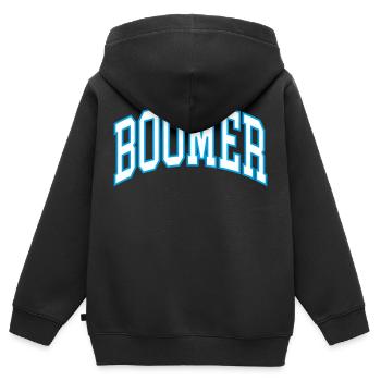 Boomer - Kinder Premium Organic Zip Hoodie - Schwarz - Hinten - AI Model Kid Male (0cm)