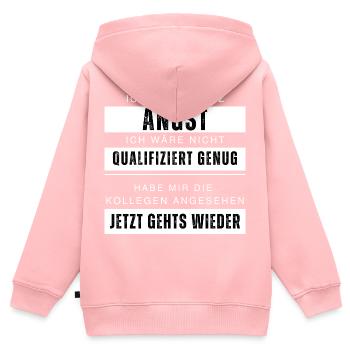 Unqualifizierte Kollegen Lustiger Spruch Arbeit - Kinder Premium Organic Zip Hoodie - Rosa - Hinten - AI Model Kid Female (0cm)