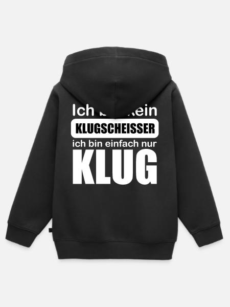 Klugscheißer - Kinder Premium Organic Zip Hoodie - Schwarz