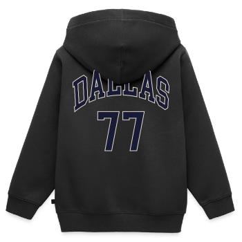 Dallas 77 - Sweat Premium à capuche zippé enfant bio - noir - Dos - AI Model Kid Male (0cm)