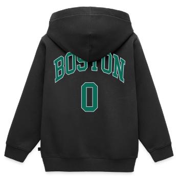 Boston 0 - Sweat Premium à capuche zippé enfant bio - noir - Dos - AI Model Kid Male (0cm)