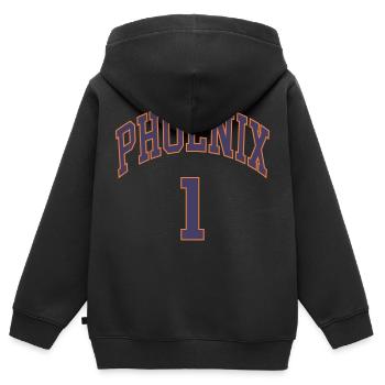 Phoenix 1 - Kinder Premium Organic Zip Hoodie - Schwarz - Hinten - AI Model Kid Male (0cm)