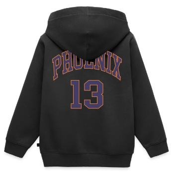 Phoenix 13 - Kinder Premium Organic Zip Hoodie - Schwarz - Hinten - AI Model Kid Male (0cm)