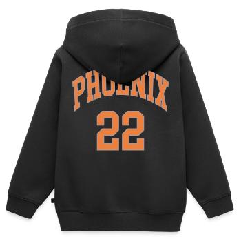 Phoenix 22 - Kinder Premium Organic Zip Hoodie - Schwarz - Hinten - AI Model Kid Male (0cm)