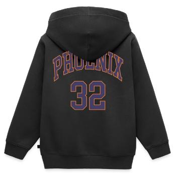 Phoenix 32 - Kinder Premium Organic Zip Hoodie - Schwarz - Hinten - AI Model Kid Male (0cm)