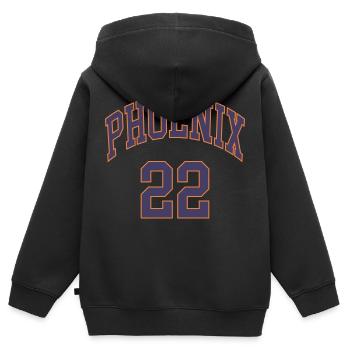 Phoenix 22 - Kinder Premium Organic Zip Hoodie - Schwarz - Hinten - AI Model Kid Male (0cm)