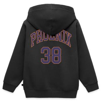 Phoenix 38 - Kinder Premium Organic Zip Hoodie - Schwarz - Hinten - AI Model Kid Male (0cm)